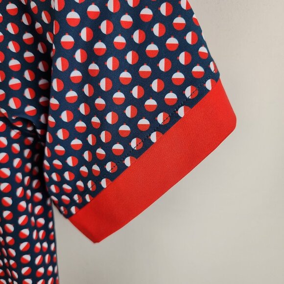 Waggle Shirt Mens XL Multi Geometric S/S Golf Polo USA - Picture 5 of 6